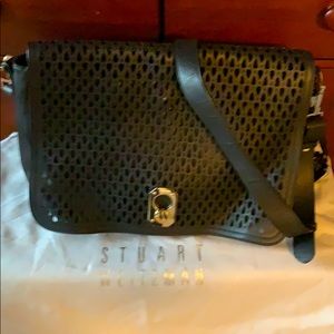 Stuart Weitzman Messenger Handbag Black NIB